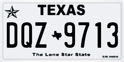 TX license plate DQZ9713