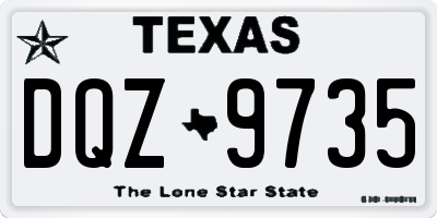 TX license plate DQZ9735