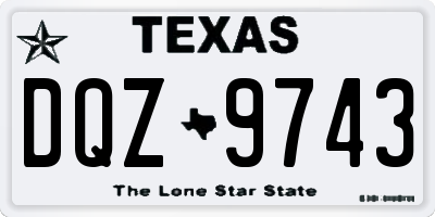 TX license plate DQZ9743