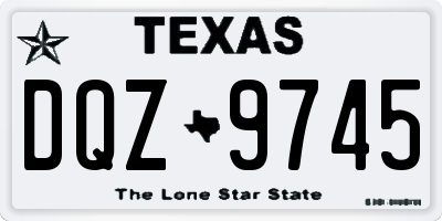 TX license plate DQZ9745