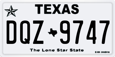 TX license plate DQZ9747