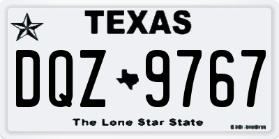 TX license plate DQZ9767