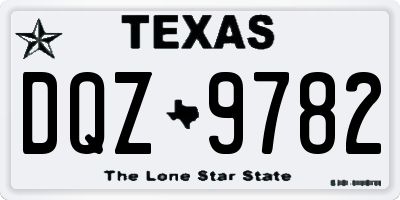 TX license plate DQZ9782