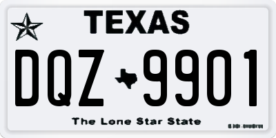 TX license plate DQZ9901