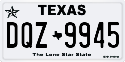 TX license plate DQZ9945