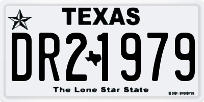 TX license plate DR21979