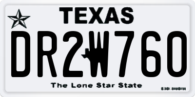 TX license plate DR2W760