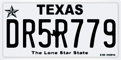 TX license plate DR5R779