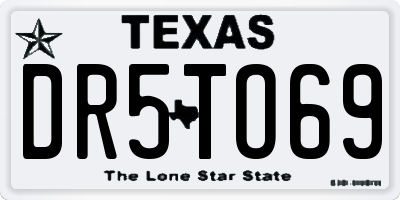 TX license plate DR5TO69