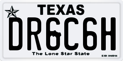 TX license plate DR6C6H