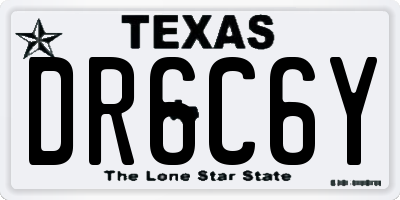 TX license plate DR6C6Y