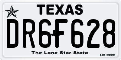 TX license plate DR6F628