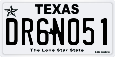 TX license plate DR6N051