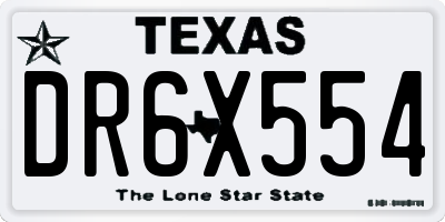 TX license plate DR6X554