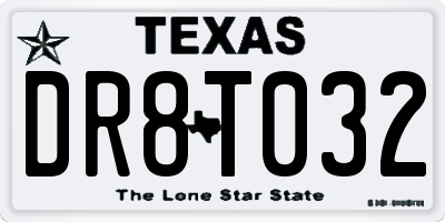 TX license plate DR8T032