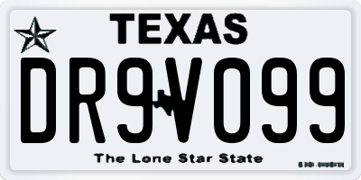 TX license plate DR9V099