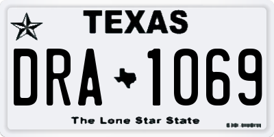 TX license plate DRA1069