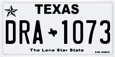 TX license plate DRA1073