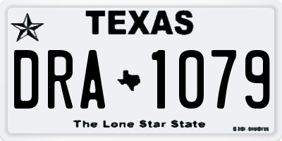 TX license plate DRA1079