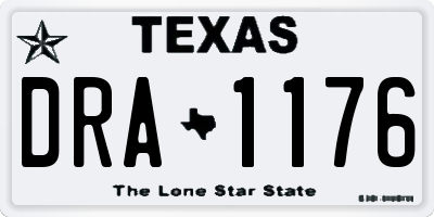 TX license plate DRA1176