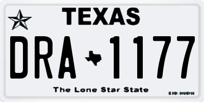 TX license plate DRA1177
