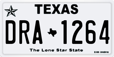 TX license plate DRA1264