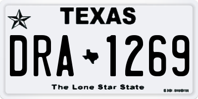 TX license plate DRA1269