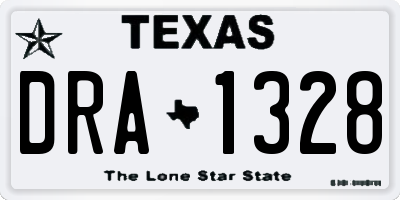 TX license plate DRA1328
