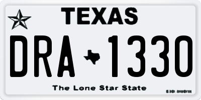 TX license plate DRA1330