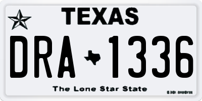 TX license plate DRA1336