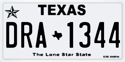 TX license plate DRA1344