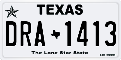 TX license plate DRA1413