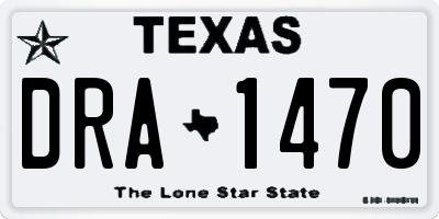 TX license plate DRA1470