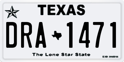 TX license plate DRA1471