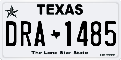 TX license plate DRA1485