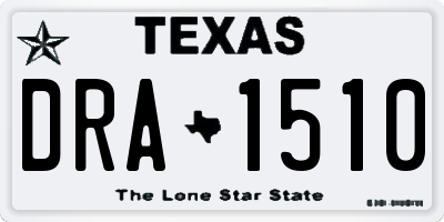 TX license plate DRA1510