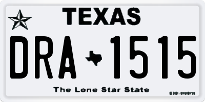 TX license plate DRA1515