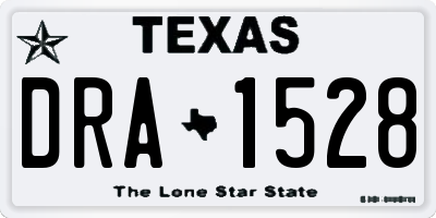 TX license plate DRA1528