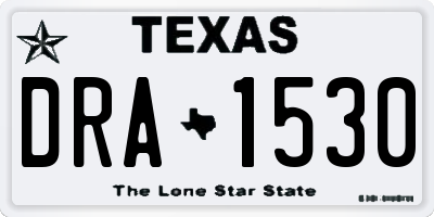TX license plate DRA1530