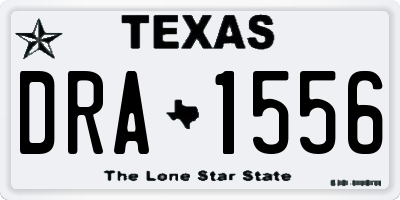 TX license plate DRA1556