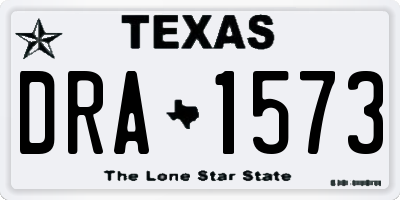 TX license plate DRA1573