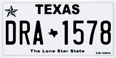 TX license plate DRA1578