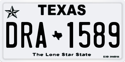 TX license plate DRA1589