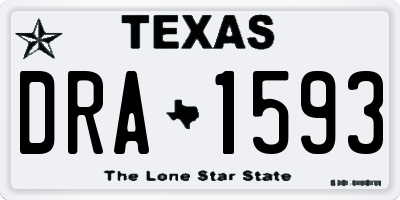 TX license plate DRA1593