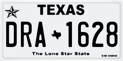 TX license plate DRA1628