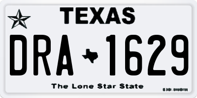 TX license plate DRA1629