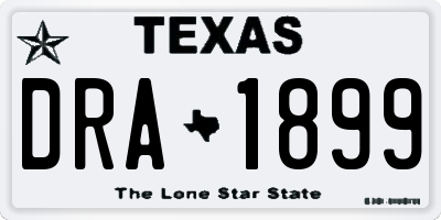 TX license plate DRA1899