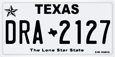 TX license plate DRA2127