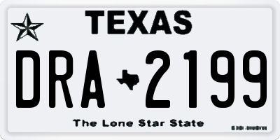 TX license plate DRA2199