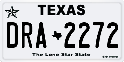 TX license plate DRA2272